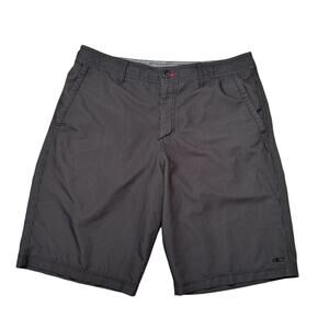 O’NEILL Hybrid Black Tan Vertical Stripe Short Size 34 Mens Boardshort